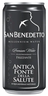 Acqua San Benedetto frizzante in lattina 33cl x 24