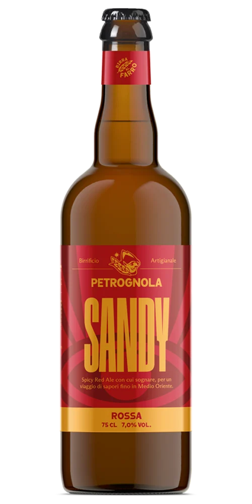 Birra Petrognola Sandy Rossa al Farro doppio malto 75cl